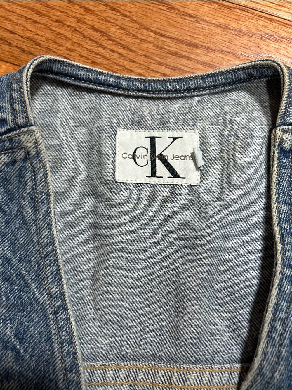 Vintage 90s Calvin Klein denim vest men’s medium - Picture 3 of 5